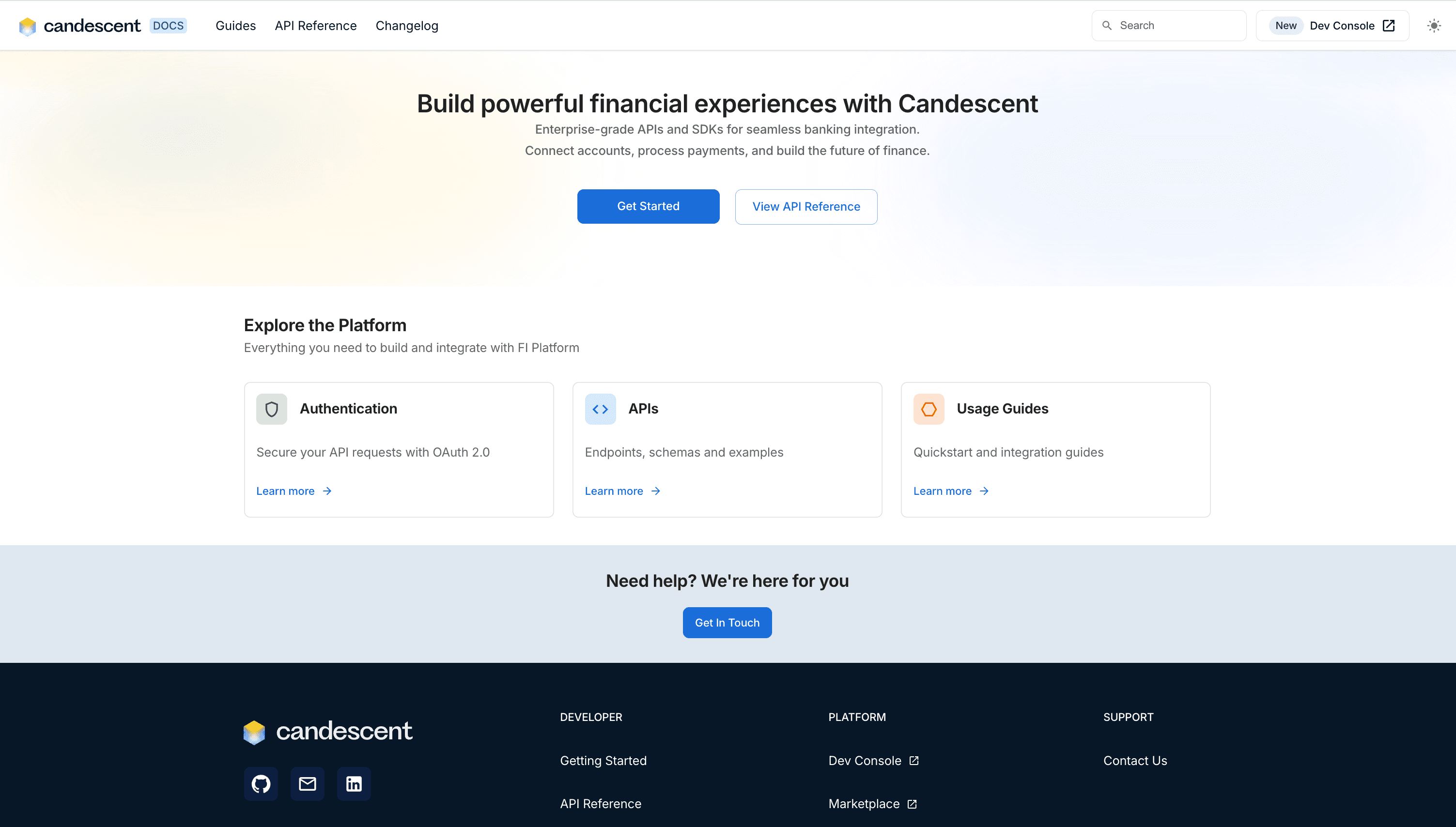 Screenshot of Documentation Platform